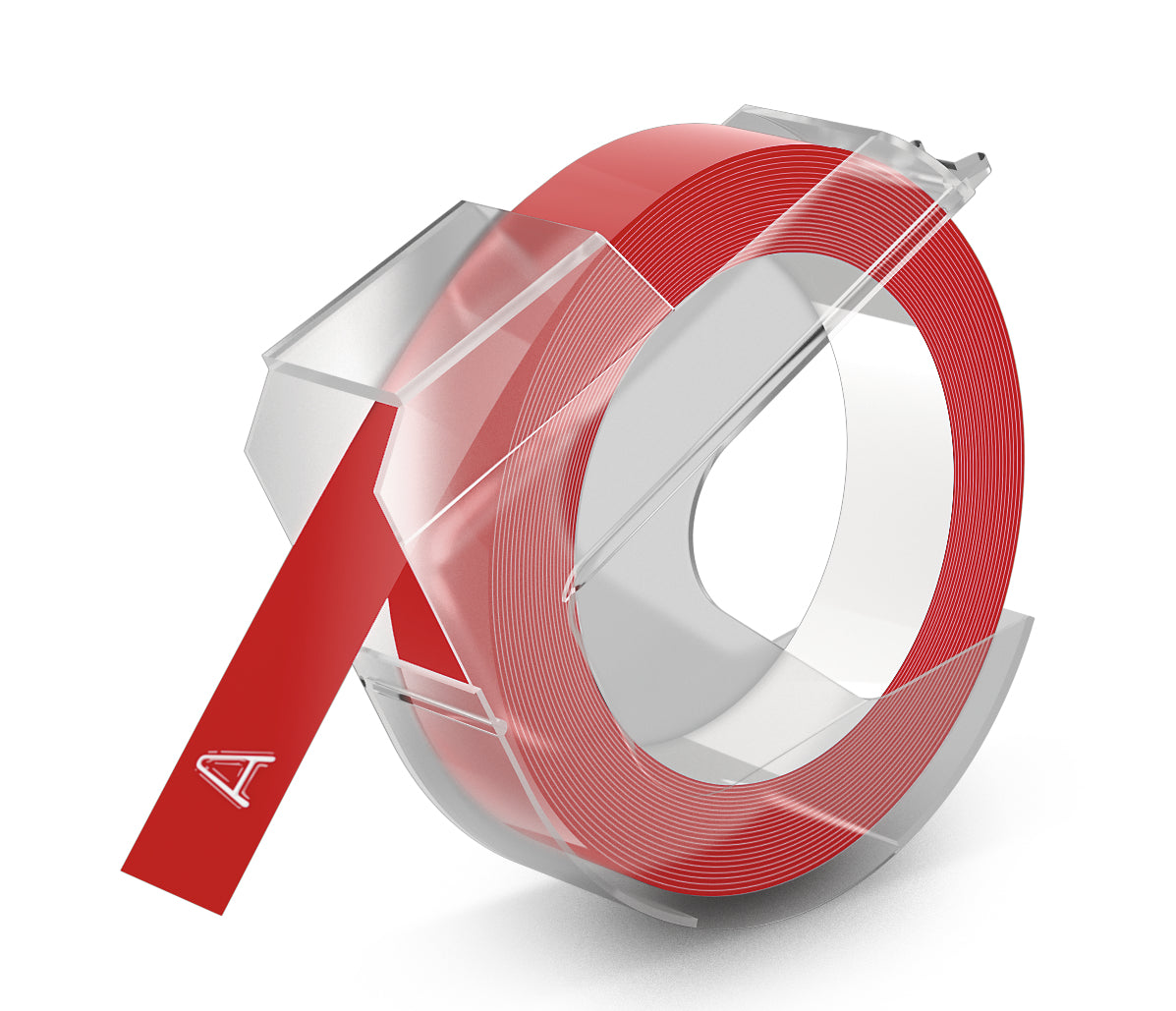 DYMO Schriftband – 9 mm × 3 m, glänzend rot, weiss