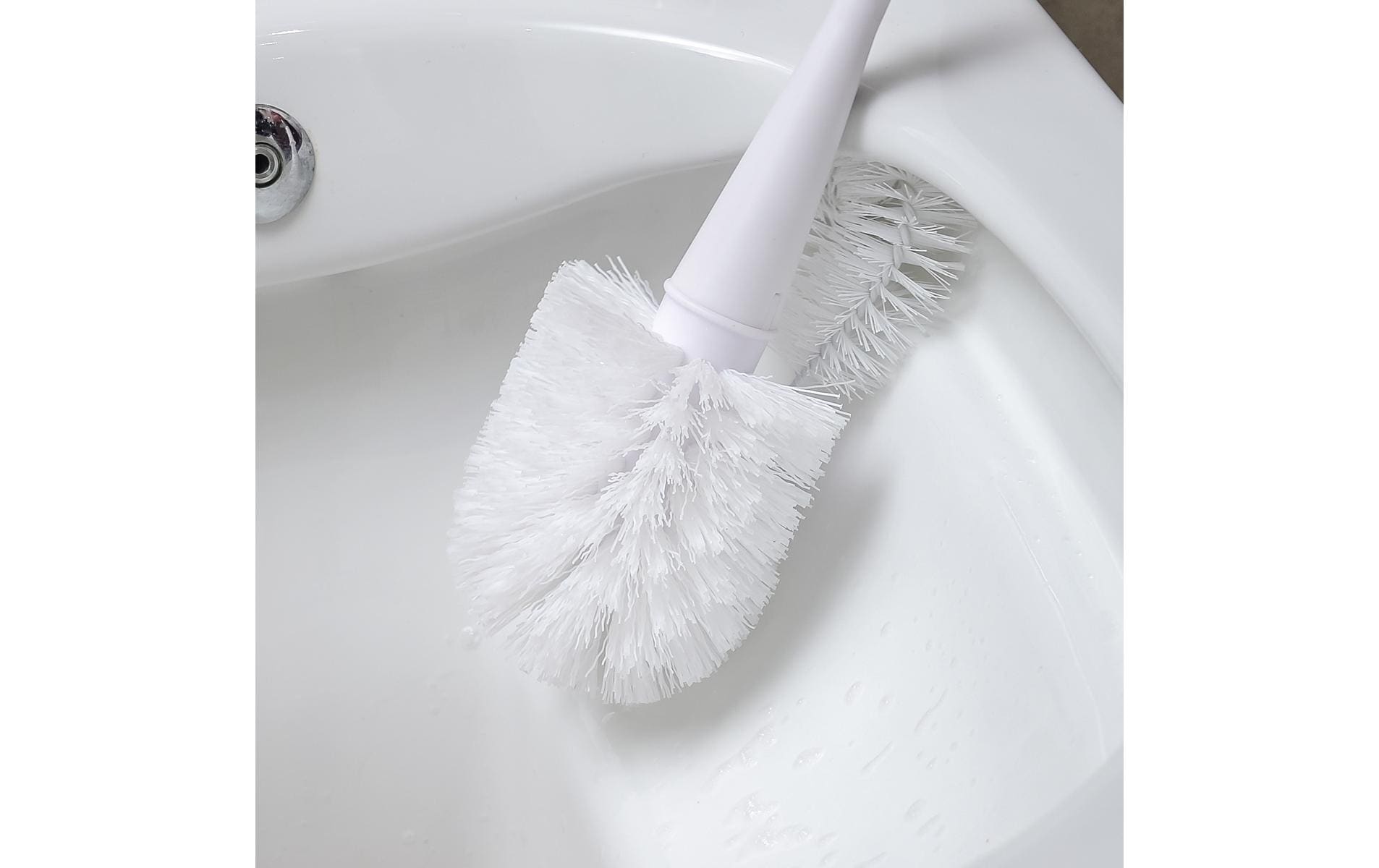 CREaCLEAN CLARISSA – WC-Bürste – Polypropylen, Edelstahl, Kopf austauschbar, mit Randreiniger, H 36,2 cm