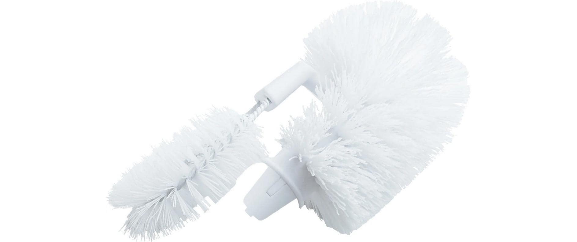 CREaCLEAN WC-Bürstenset – Polypropylen, weiss, grau, bodenstehend, Kopf austauschbar, H 36,2 cm, Ø 8 cm