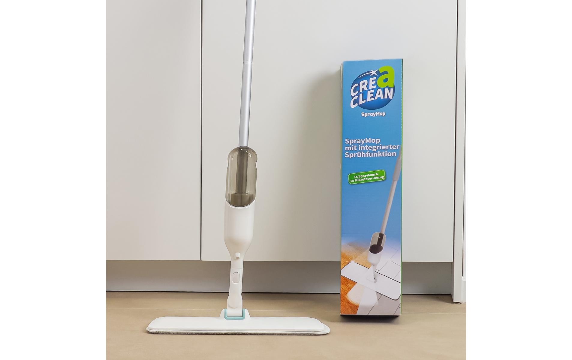 CREaCLEAN Sprühwischer 54067 – für alle Böden – grau