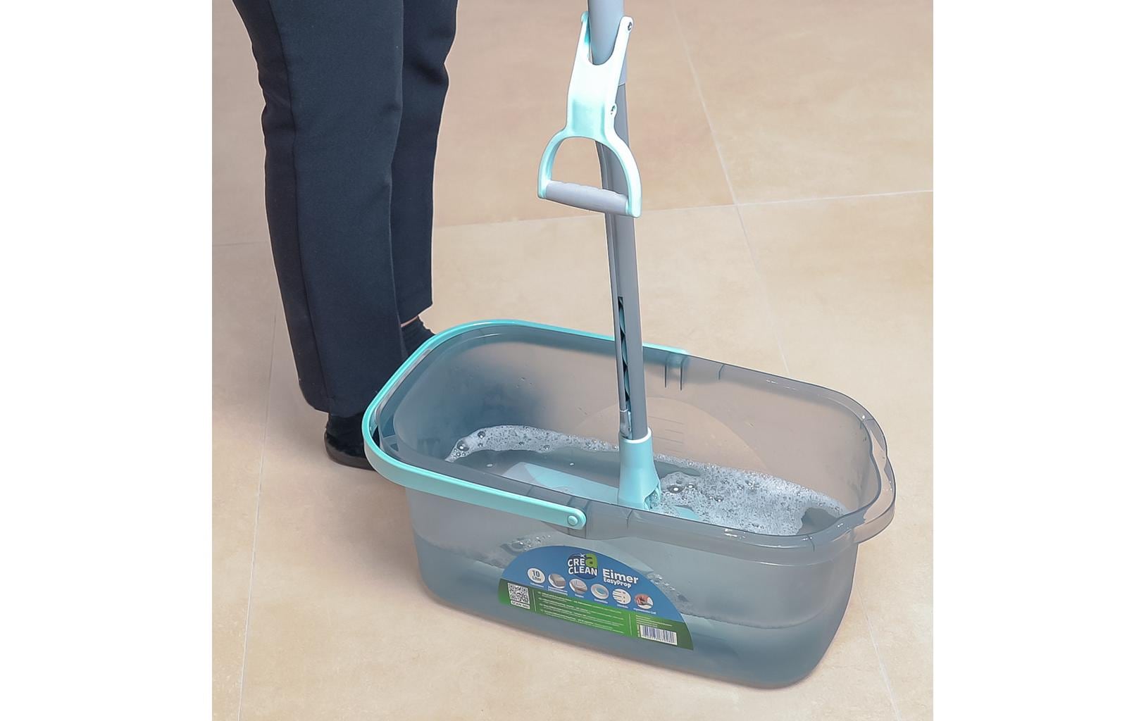 CREaCLEAN Putzeimer – 10 l, PP/TPR, grau
