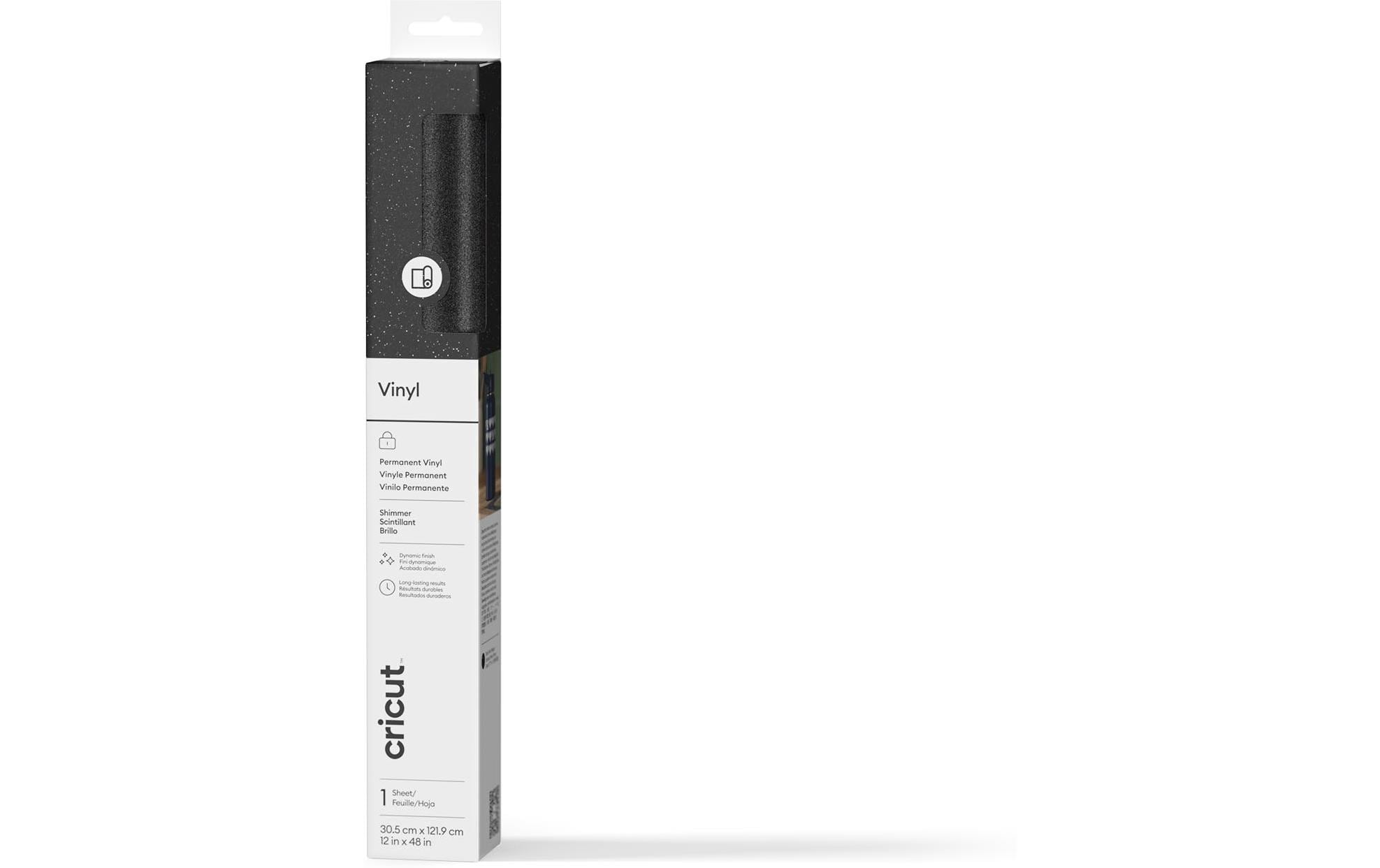 Cricut Vinylfolie permanent glänzend Schwarz – 30,5 × 122 cm – 1 Stück