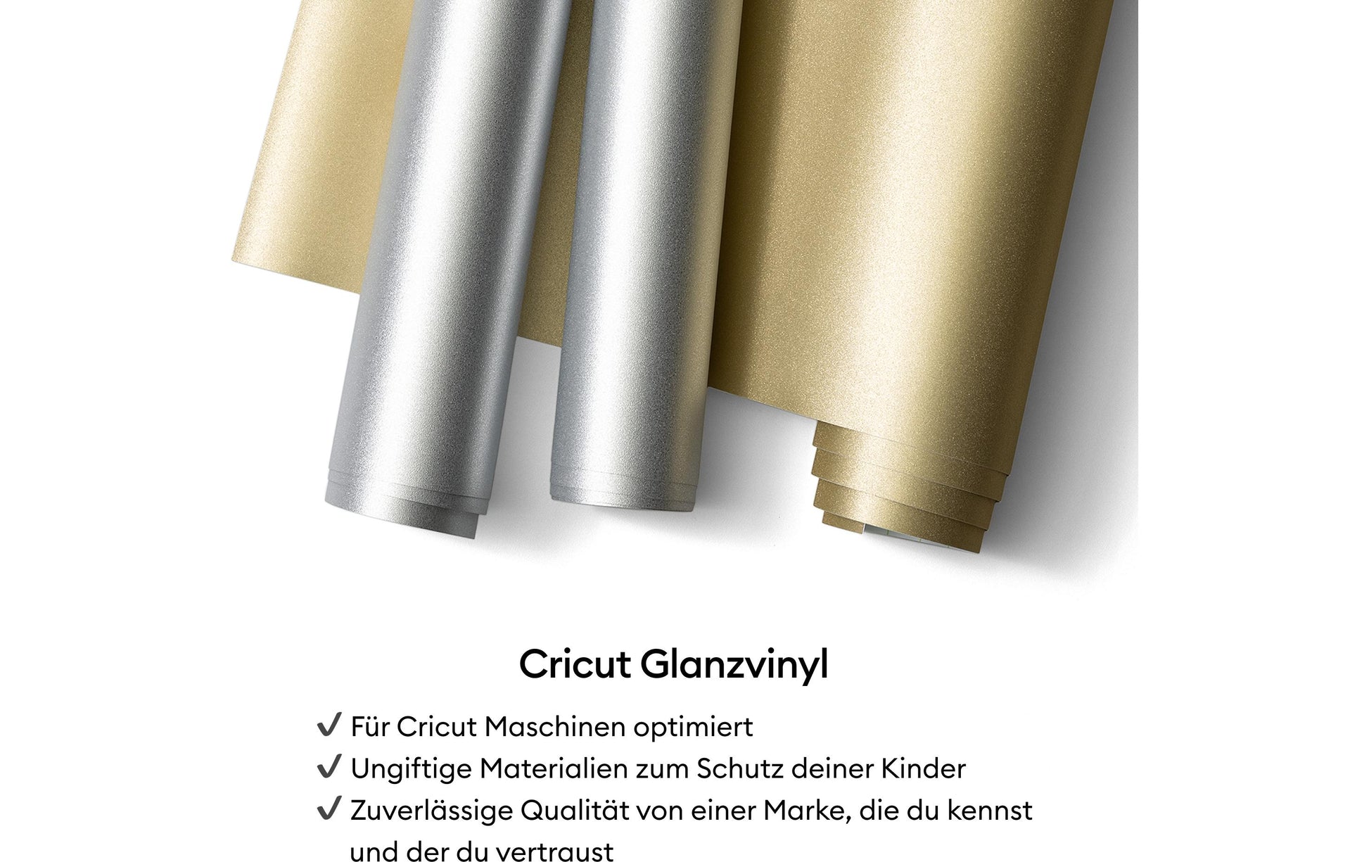 Cricut Vinylfolie permanent glänzend Schwarz – 30,5 × 122 cm – 1 Stück