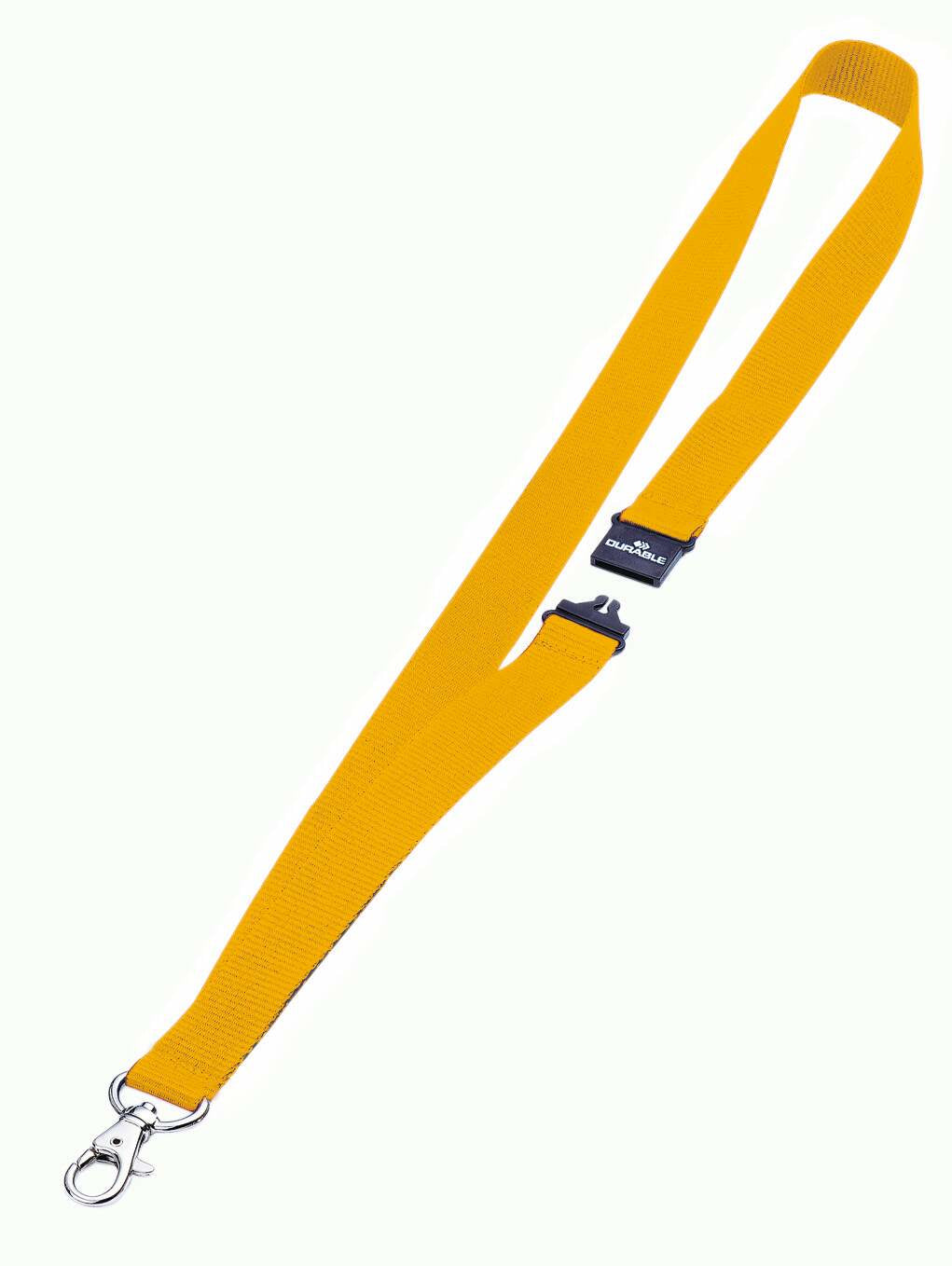 Durable Schlüsselanhänger – Kunststoff (PET), B 20 × H 440 mm, gelb, 10 Stk.