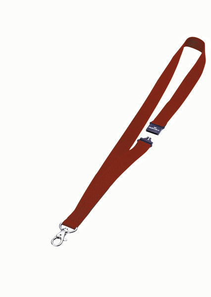 Durable Schlüsselanhänger Textilband – Rot, Kunststoff, B 20 × L 440 mm, Sicherheitsverschluss, 10 Stk.