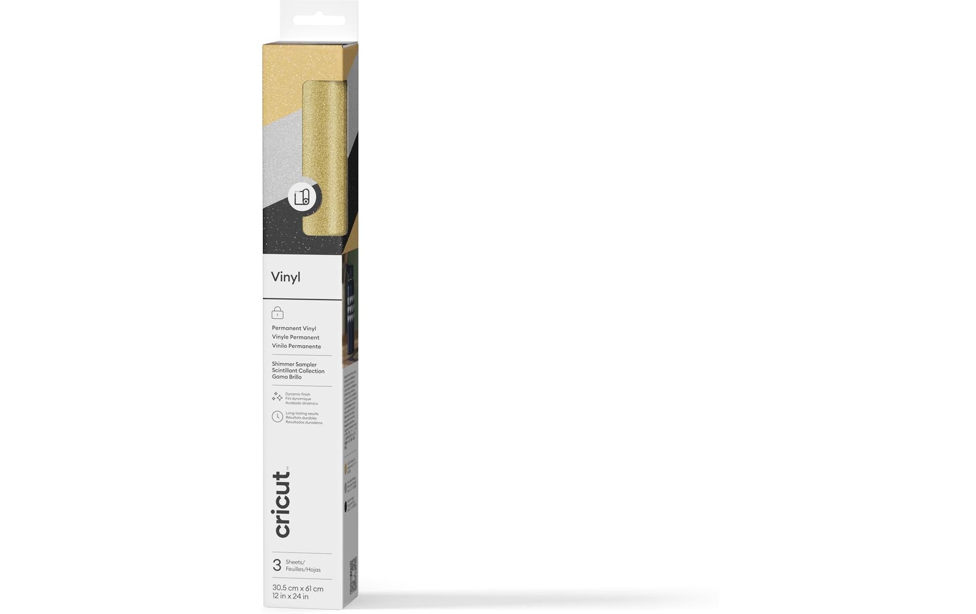 Cricut Permanent holografische Silber Vinylfolie – 30,5 × 61 cm – 3 Stück