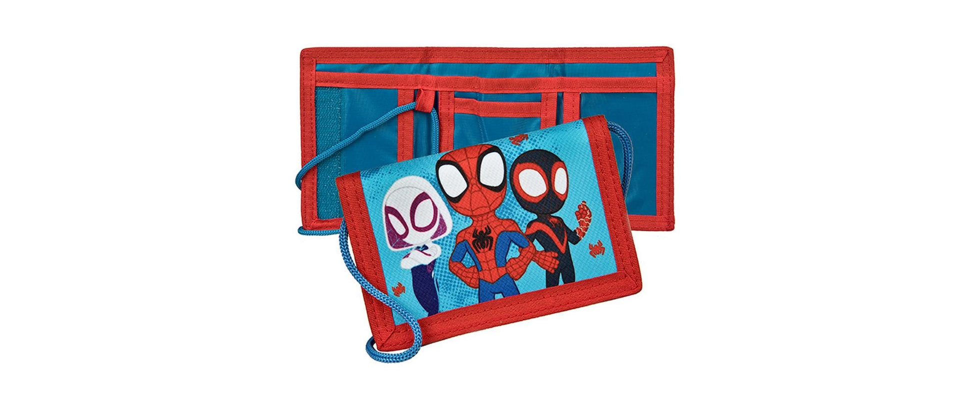 Undercover Portemonnaie – Klettverschluss, Münzfach – 13 × 9 × 2 cm – Mehrfarbig, Polyester – Spidey – 1 Stk