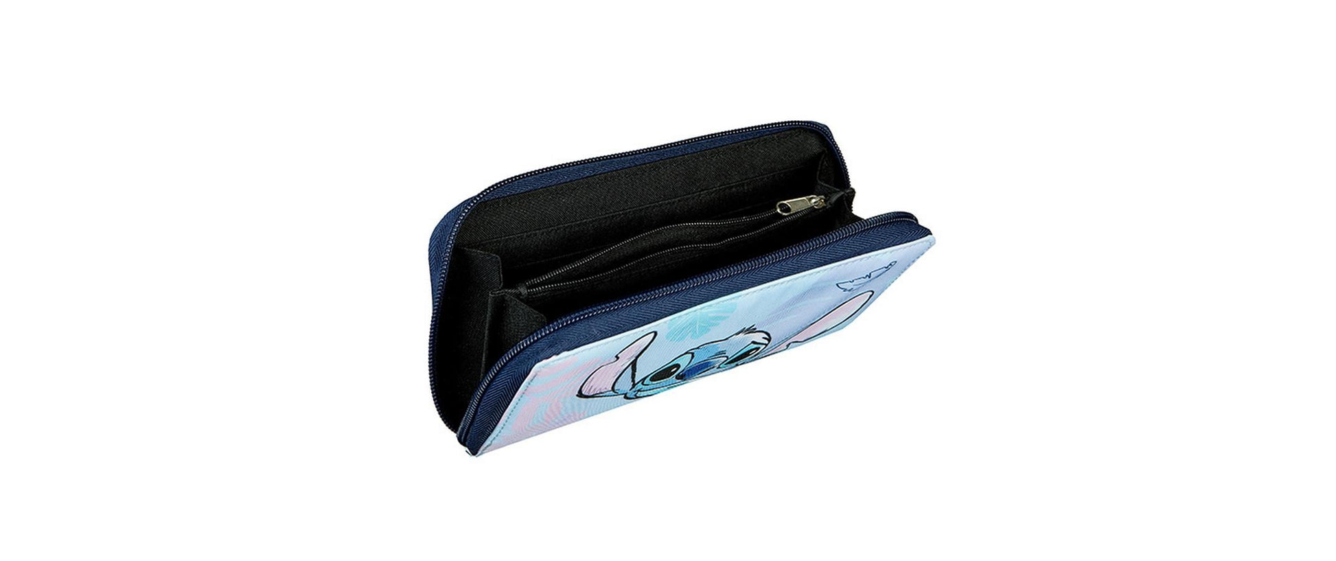 Undercover Portemonnaie – Lilo & Stitch, Cartoon-Muster, Reissverschluss, mit Münzfach – Blau, Polyester