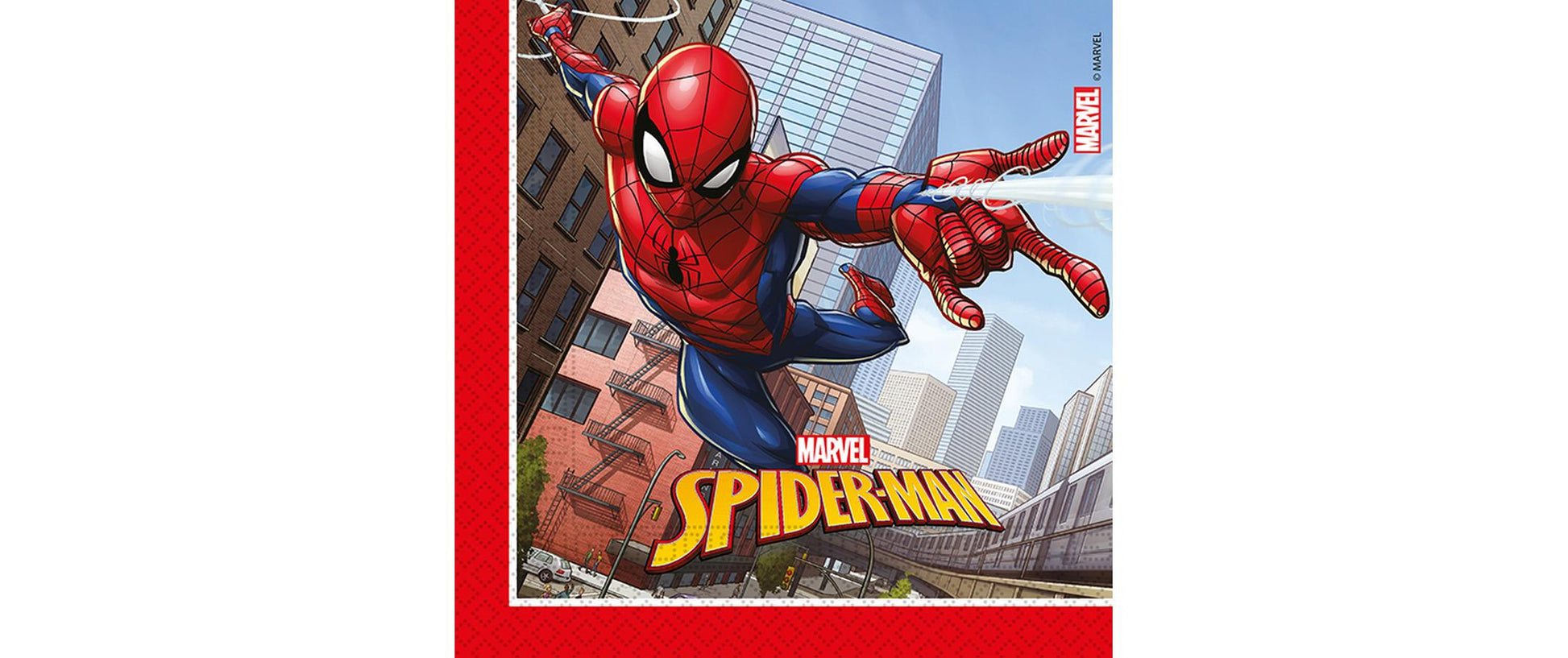Amscan Spiderman Servietten, Papier, 33 × 33 cm – Mehrfarbig – 20 Stk.