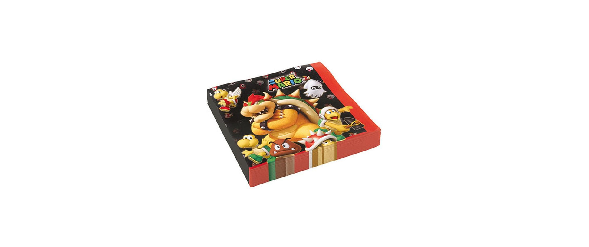 Amscan Super Mario Servietten – mehrfarbig – 33 × 33 cm, 2-lagig – 20 Stück