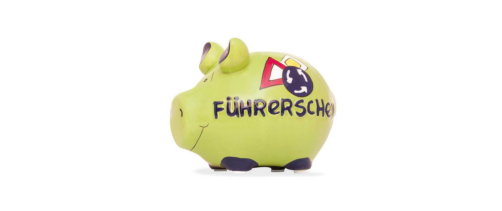 G. Wurm Spardose Schwein – Keramik, Gelb – 12,5 × 9 × 9 cm – 3-teilig