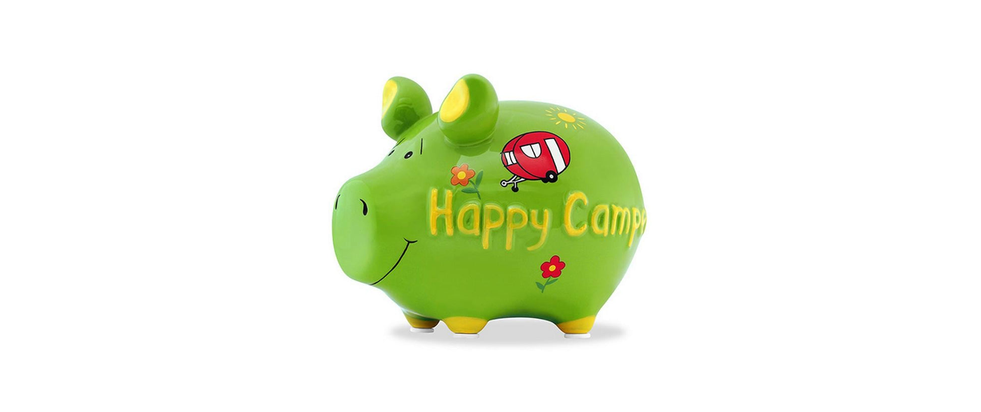 G. Wurm Spardose Camping – Keramik, mehrfarbig – 12,5 × 9 × 9 cm – 3-teilig