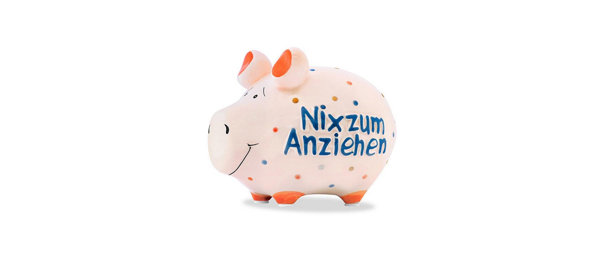 G. Wurm Spardose Spruch – Keramik, mehrfarbig – 3-teilig – 12,5 × 9 × 9 cm