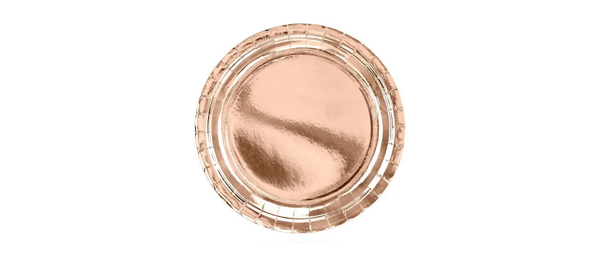 PartyDeco Teller, Papier/Karton – Ø 23 cm, Roségold – 6 Stk.