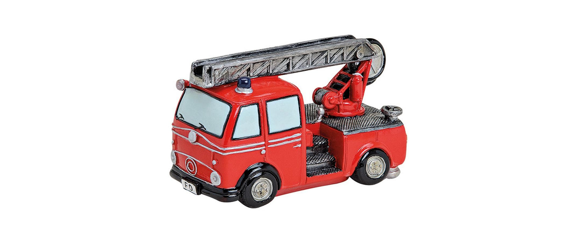 G. Wurm Feuerwehr Spardose – Polyresin, Rot – 16 × 8 × 10 cm