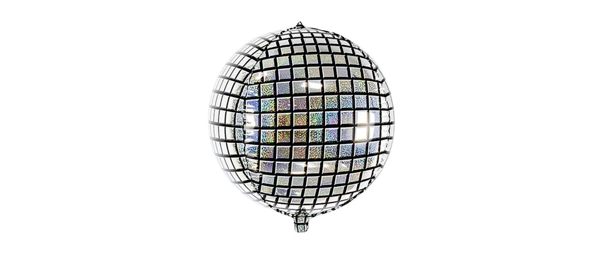 PartyDeco Folienballon Kugel – Silber – Ø 40 cm – Folie – 1 Stück – mit Helium befüllbar