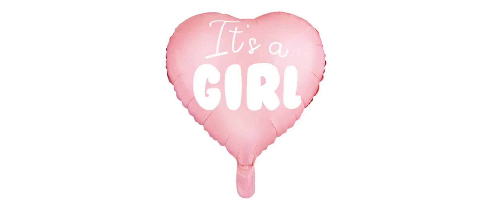 PartyDeco Folienballon Baby (Herz) – Rosa/Weiss – Ø 45 cm – Folie – 1 Stück – mit Helium befüllbar