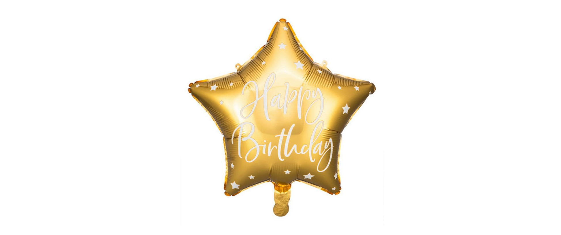 PartyDeco Folienballon Stern – Gold – Ø 40 cm – Folie – 1 Stk – Heliumfähig