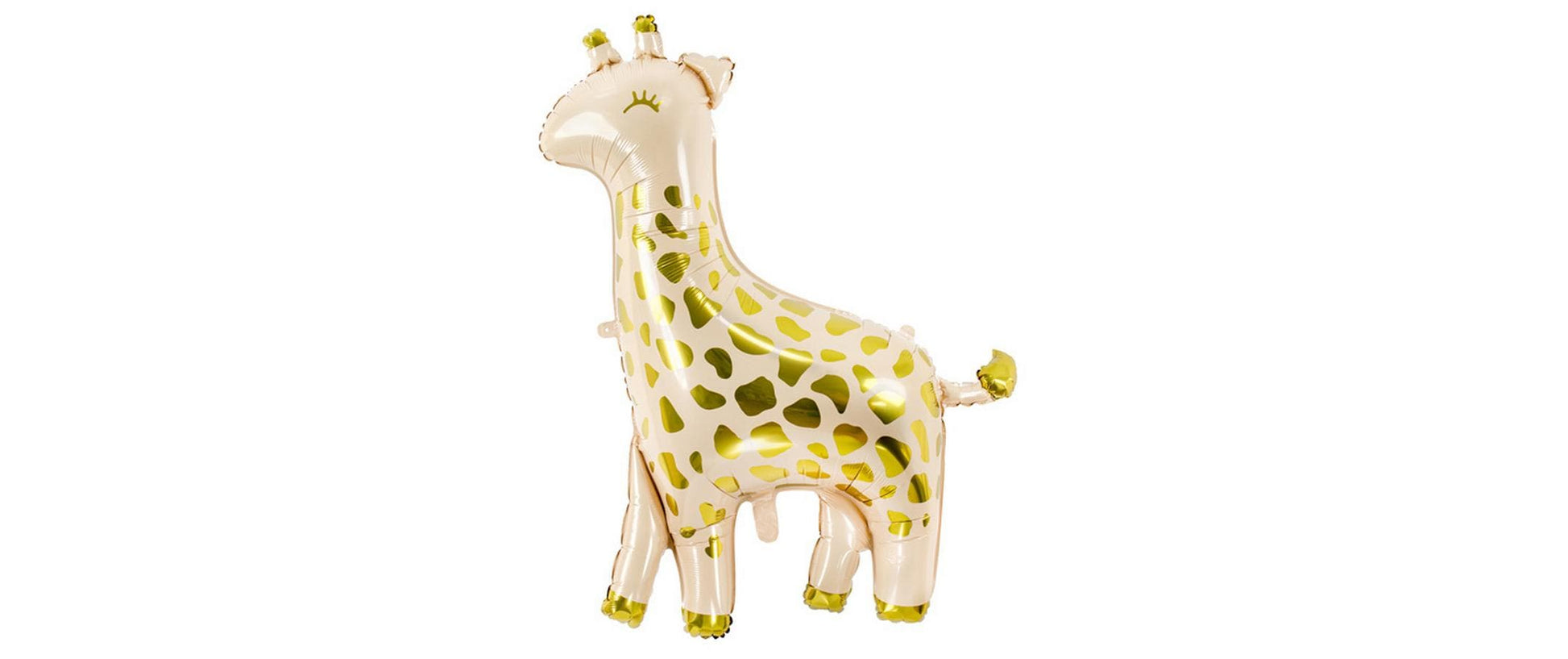 PartyDeco Folienballon Giraffe – Beige/Gold – 100 × 120 cm – 1 Stk