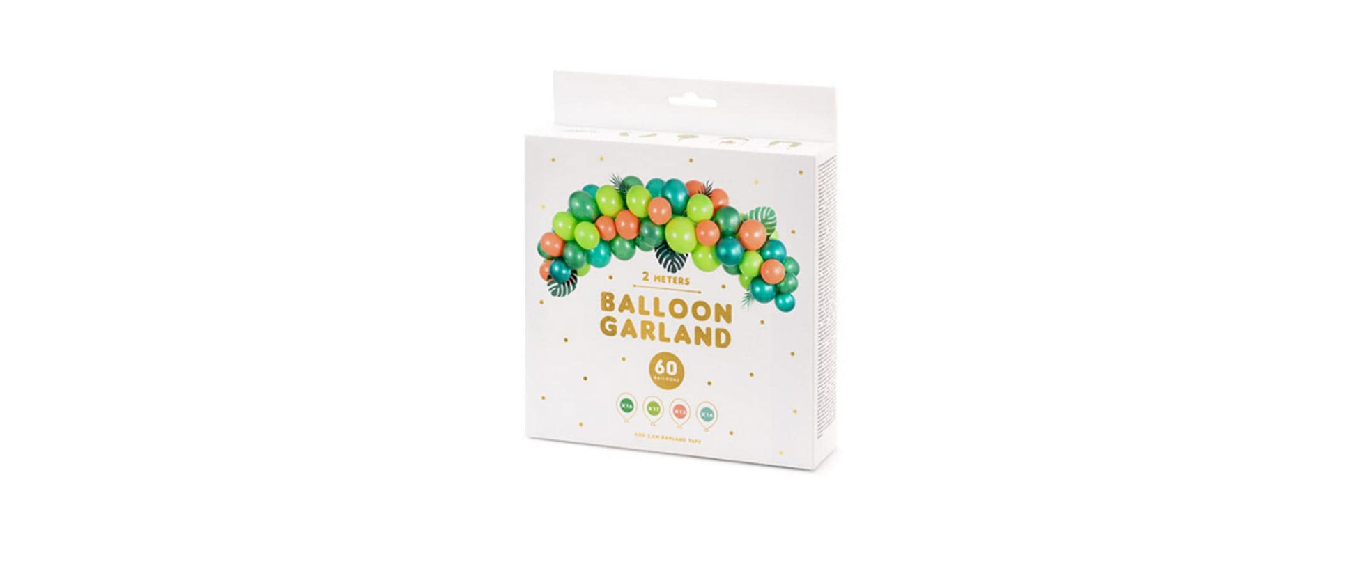 PartyDeco Geburtstagsluftballons – mehrfarbig – 200 cm – Latex – 60 Stk