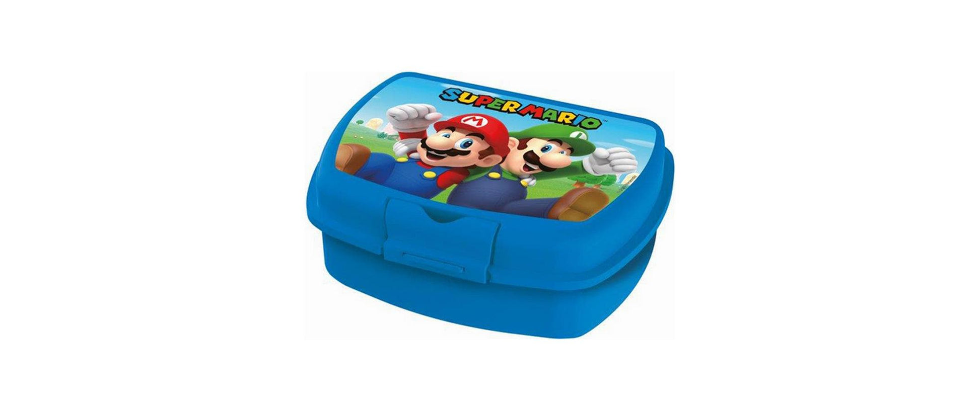 Amscan Super Mario – Lunchbox 14,5 × 18,5 × 7 cm, Kunststoff, Blau