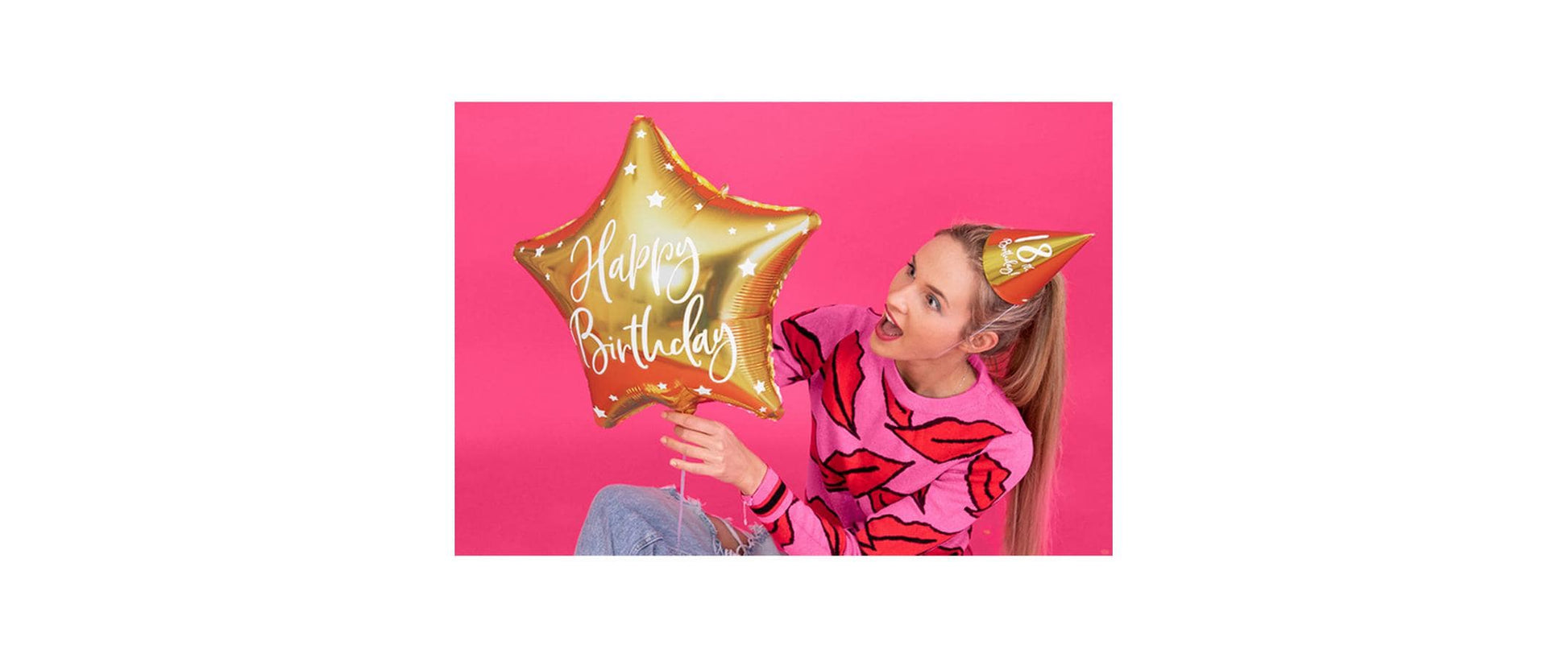PartyDeco Folienballon Stern – Gold – Ø 40 cm – Folie – 1 Stk – Heliumfähig