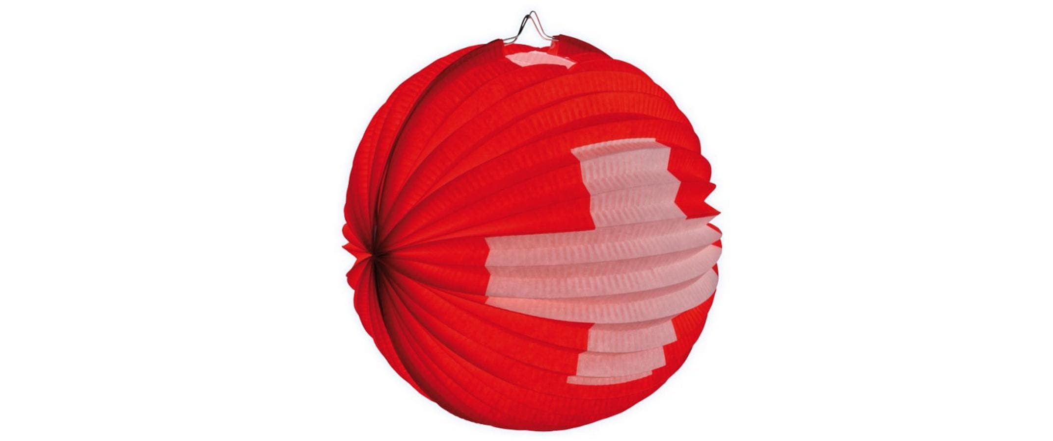 Haushaltsware Ballonlampion Kreuz – Weiss – Ø 25 cm – 1 Stk