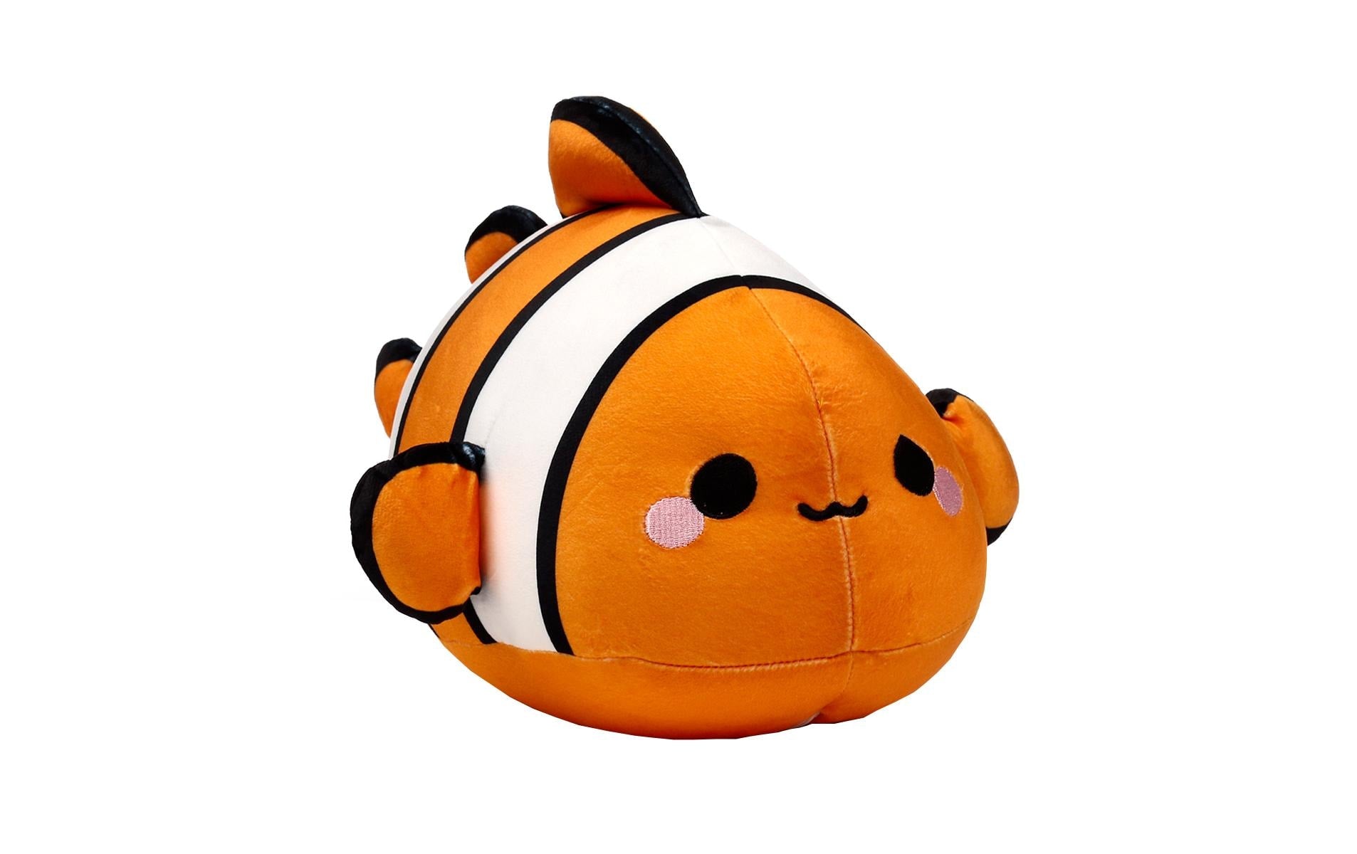 Sombo Reisekissen 2 in 1 – Memory-Schaum-Füllung – für Kinder ab 3 Jahren – mehrfarbig, Plüsch – Clownfisch