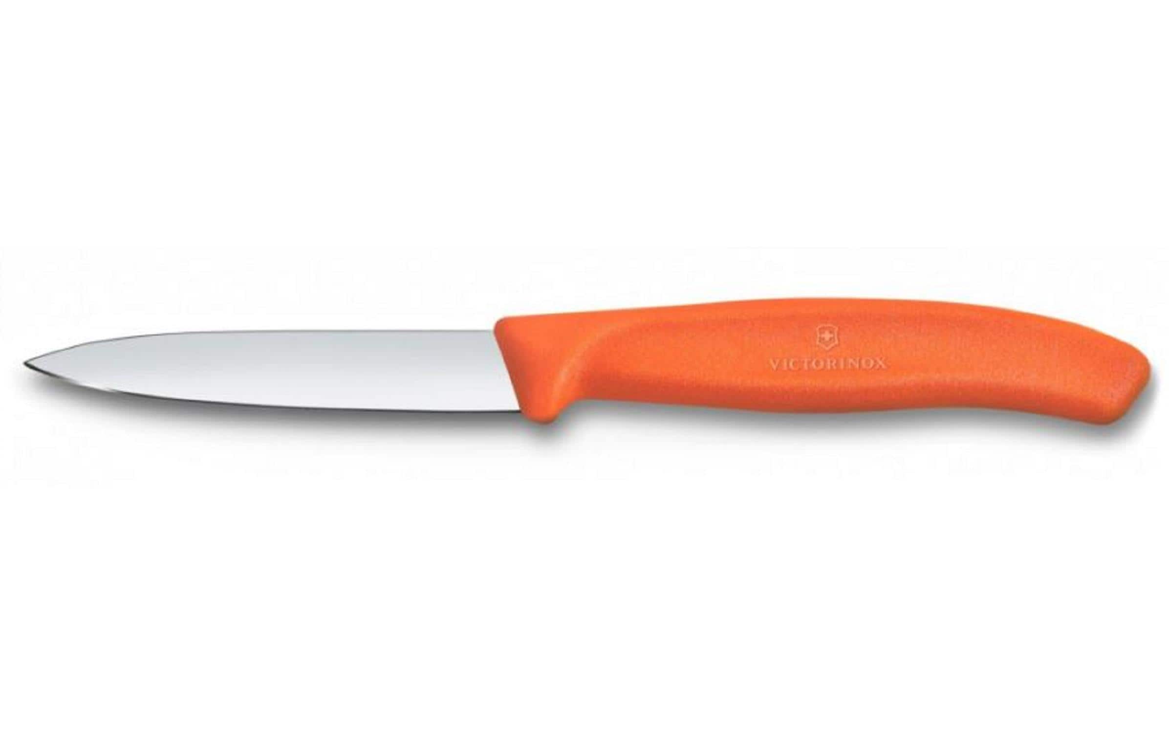 Victorinox Gemüsemesser 8 cm, Edelstahl, Kunststoffgriff Orange