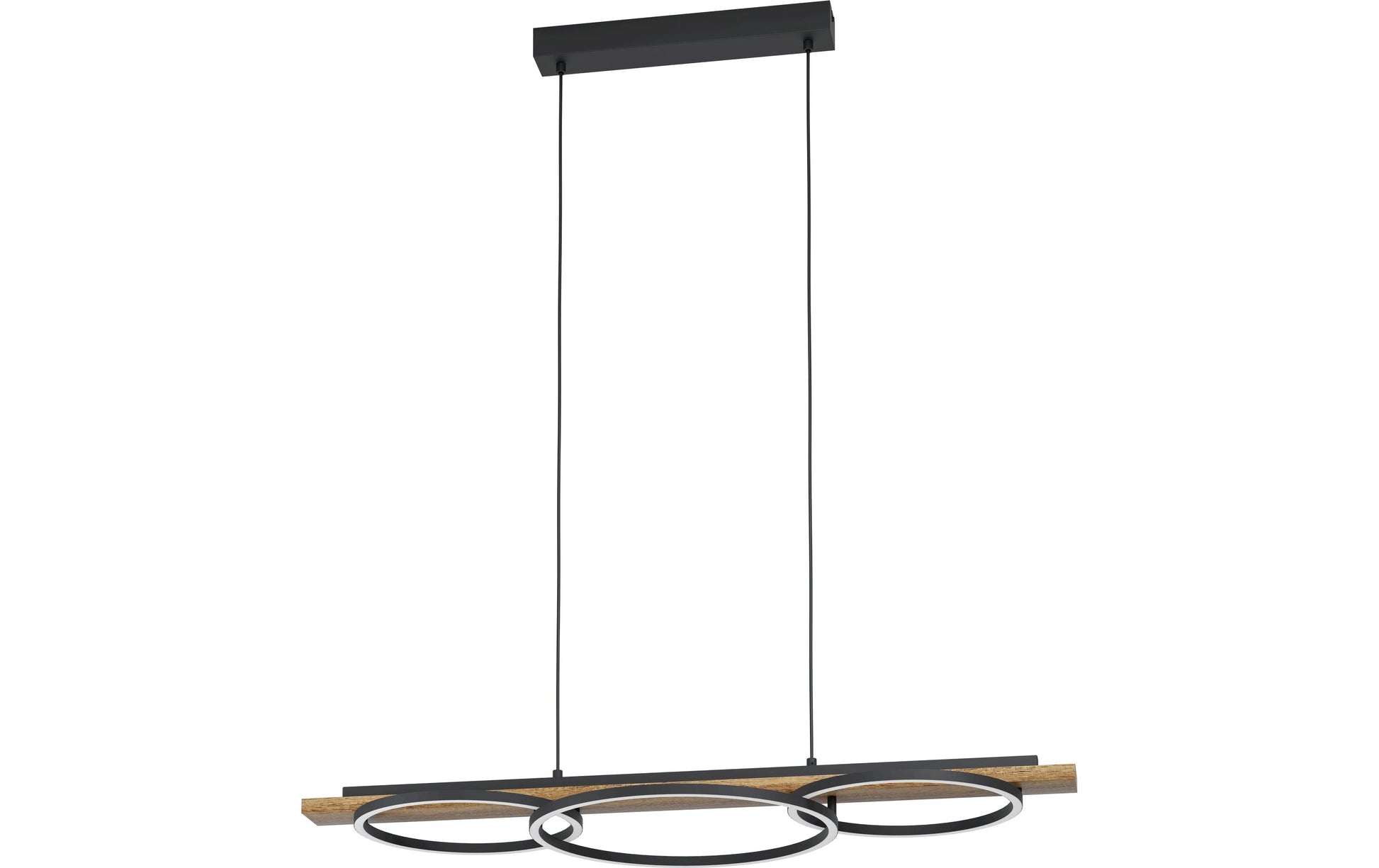 EGLO LED Pendelleuchte BOYAL – 40 × 110 cm, 5850 lm, 40,5 W, 3000 K, dimmbar, braun, inkl. Leuchtmittel