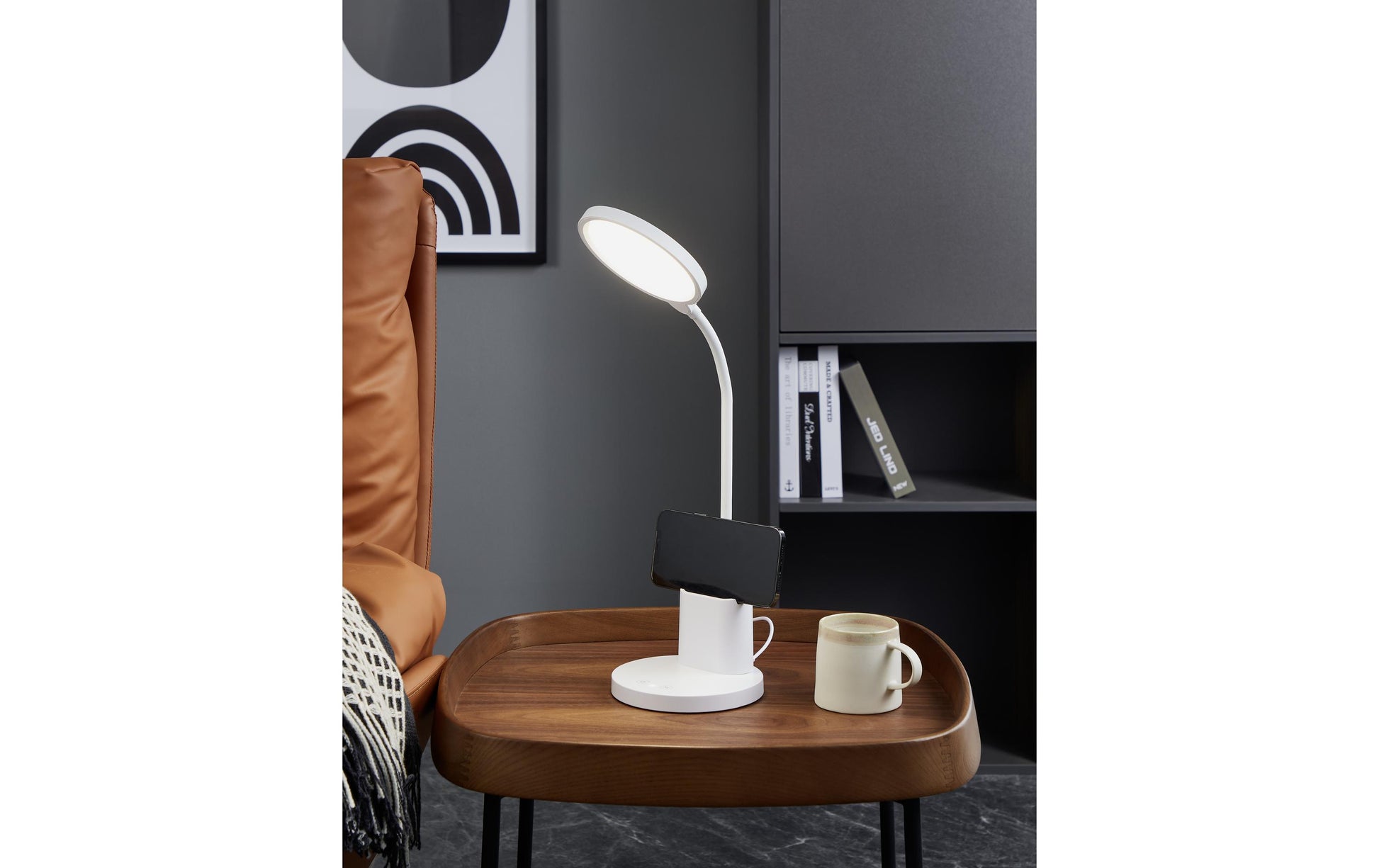 EGLO Tischleuchte Brolini – LED 2,1 W, 300 lm, 2700–6500 K, Touch-Dimmer, Akku, USB – Weiss