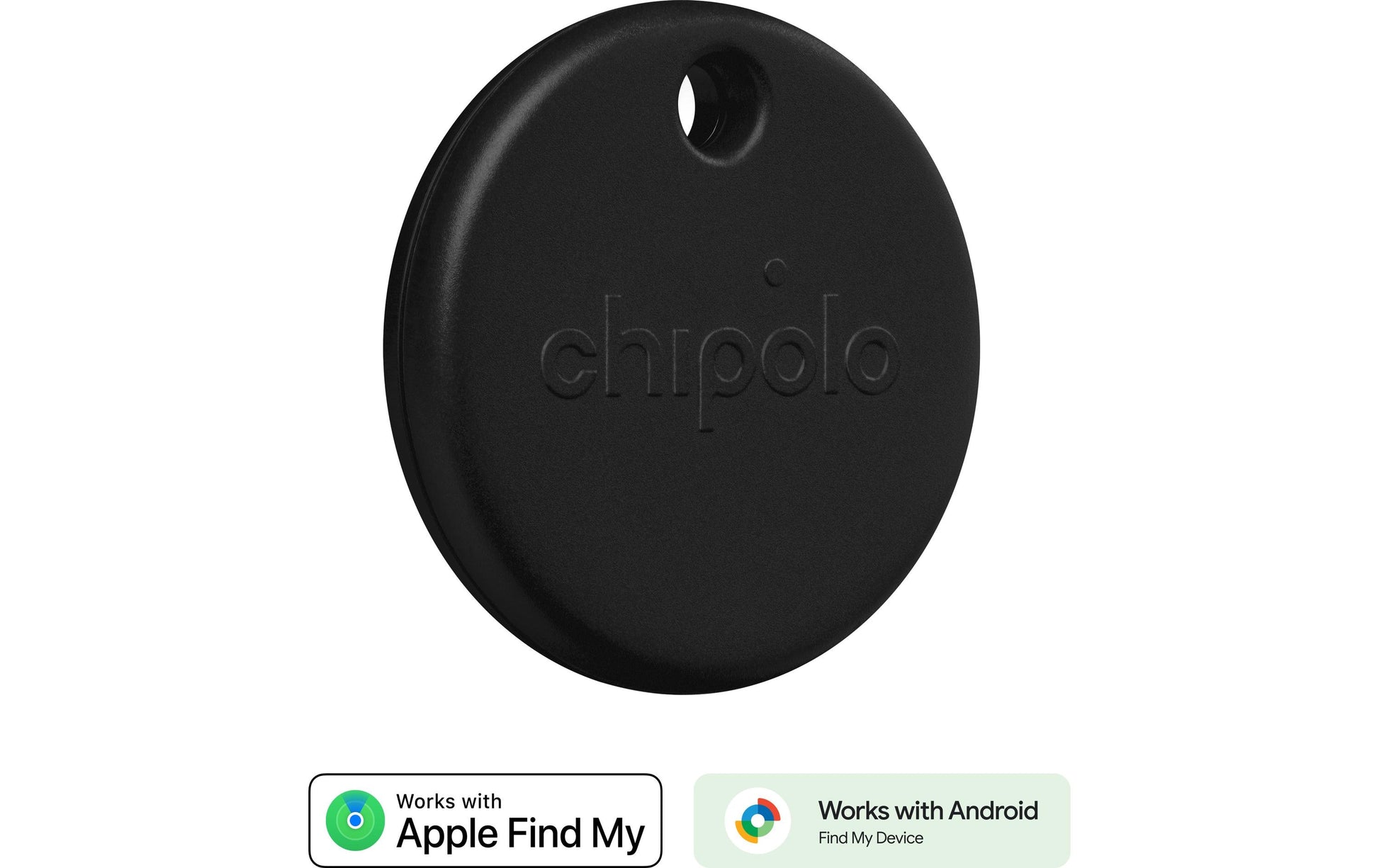Chipolo POP – Bluetooth-Tracker – für Apple Wo ist? – IP55, 90 m Reichweite – Schwarz