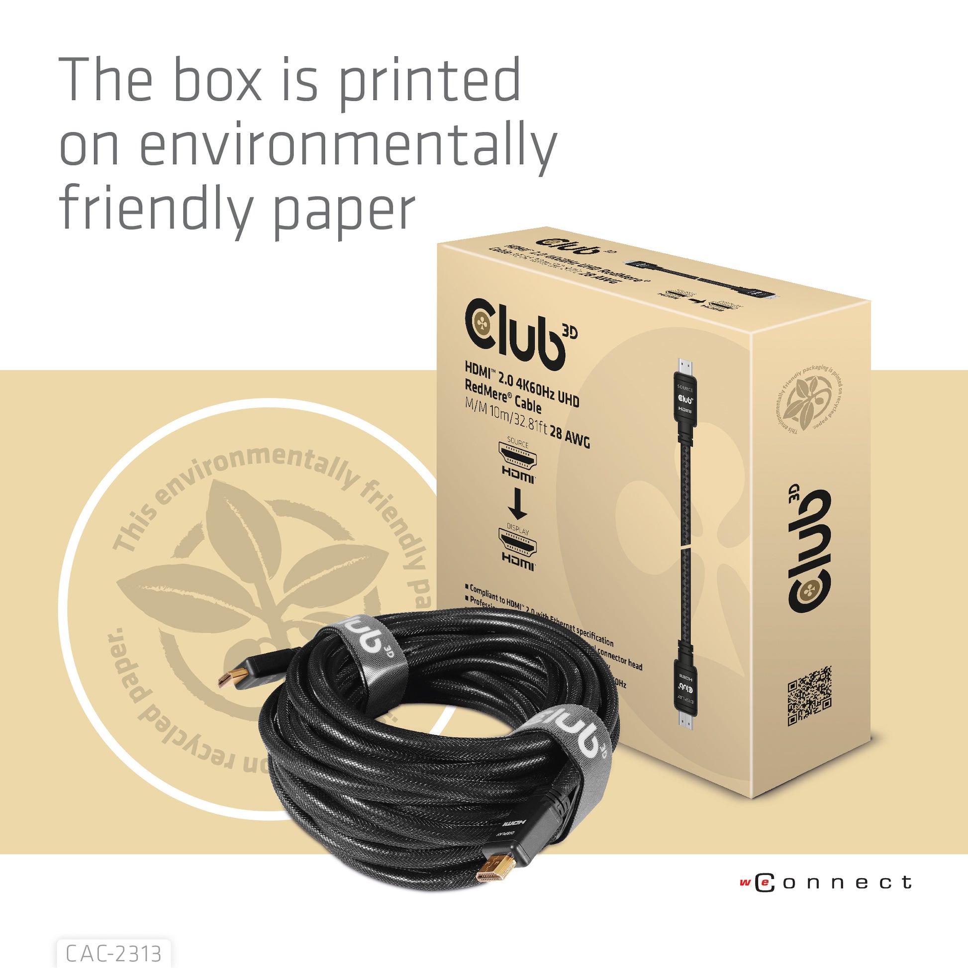 CLUB3D Club 3D HDMI Kabel HDMI 2.0 4K 60 Hz – 10 m – aktiv