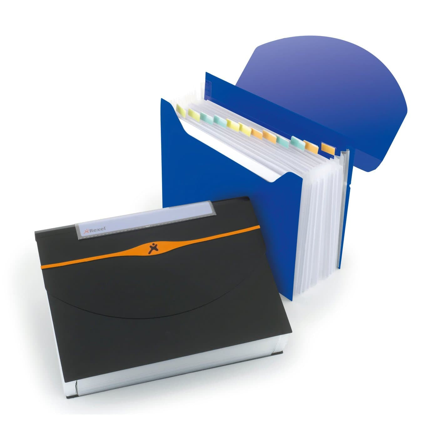 Rexel Optima A4 Fächermappe – 13 Fächer, Polypropylen (PP), Blau, bis 500 Blatt