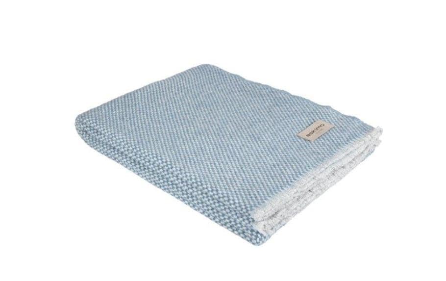 Eskimo Wohndecke – 130 × 180 cm, Wolle, Hellblau