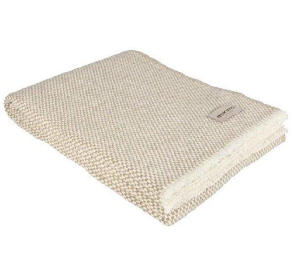 Eskimo Wohndecke Torino – 130 × 180 cm, Wolle, Beige