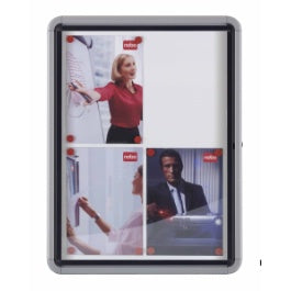 Nobo Schaukasten Premium Plus, 6 × A4 – Aluminium, abschliessbar, Aussenbereich, 70,9 × 66,8 × 4,3 cm