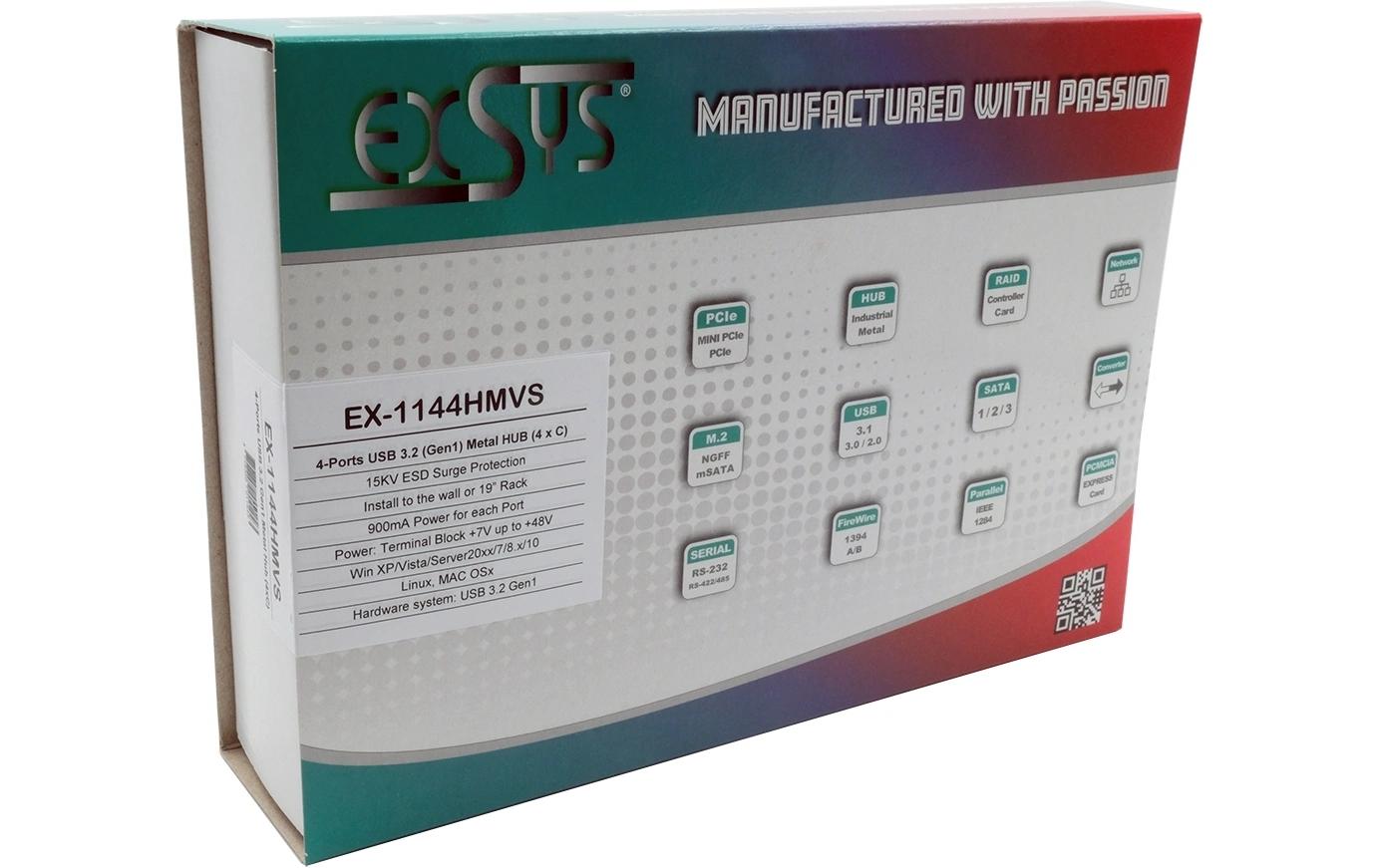 EXSYS EX-1144HMVS USB-Hub – USB-C, 4 Ports