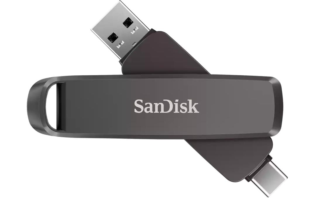 SanDisk Extreme Pro Dual Drive Metal USB-Stick – 2 TB, USB-C + USB-A, 1000/900 MB/s