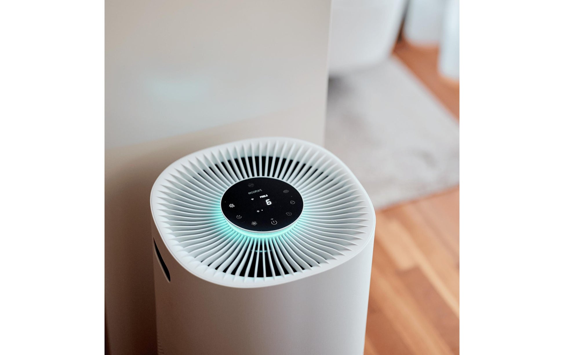Ecofort Luftreiniger ecoQ CleanAir 600+ – CADR 680 m³/h, bis 130 m², HEPA 13, WLAN, App-Steuerung, 56 dB