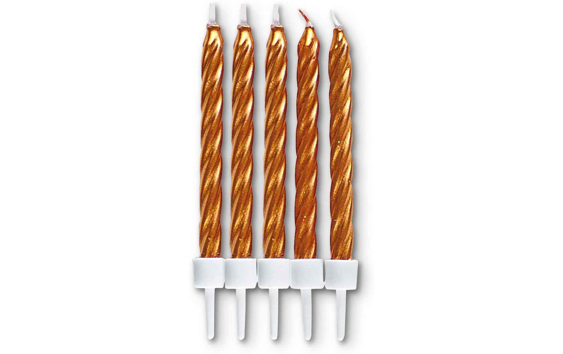 Städter Geburtstagskerzen – Gold – 7,5 cm – 10 Stk