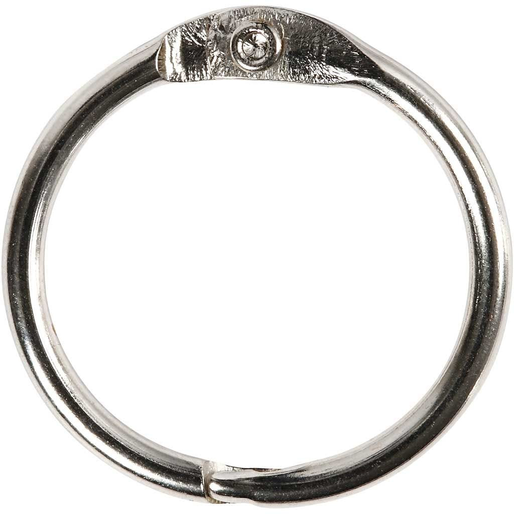 Creativ Company Biegering, Metall, Silber, Ø 1,9 cm × 2 mm, Set à 10