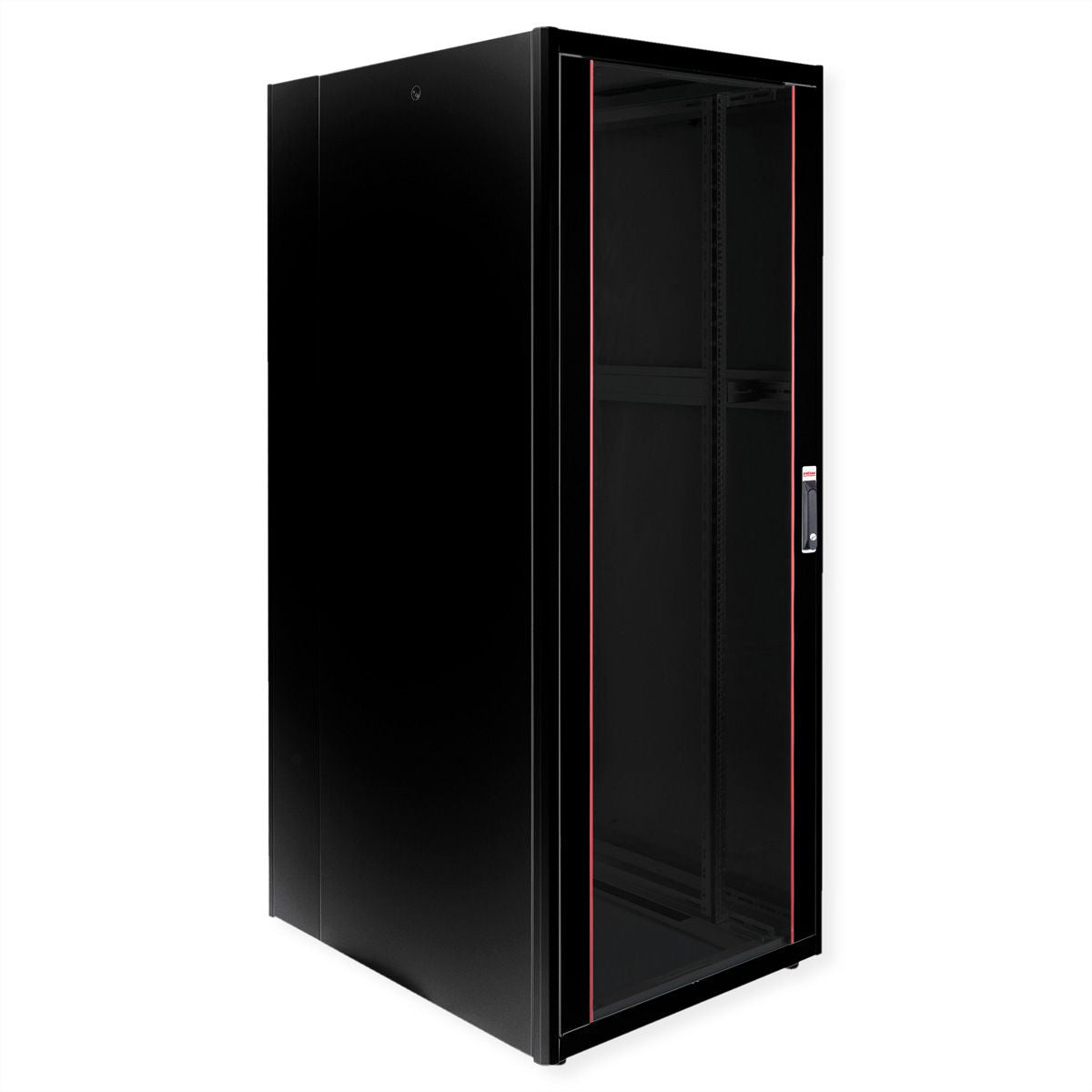 ROLINE Basic – 19" Netzwerkschrank 42U, IP20, abschliessbar, 800 × 1000 × 2010 mm, schwarz, Stahl
