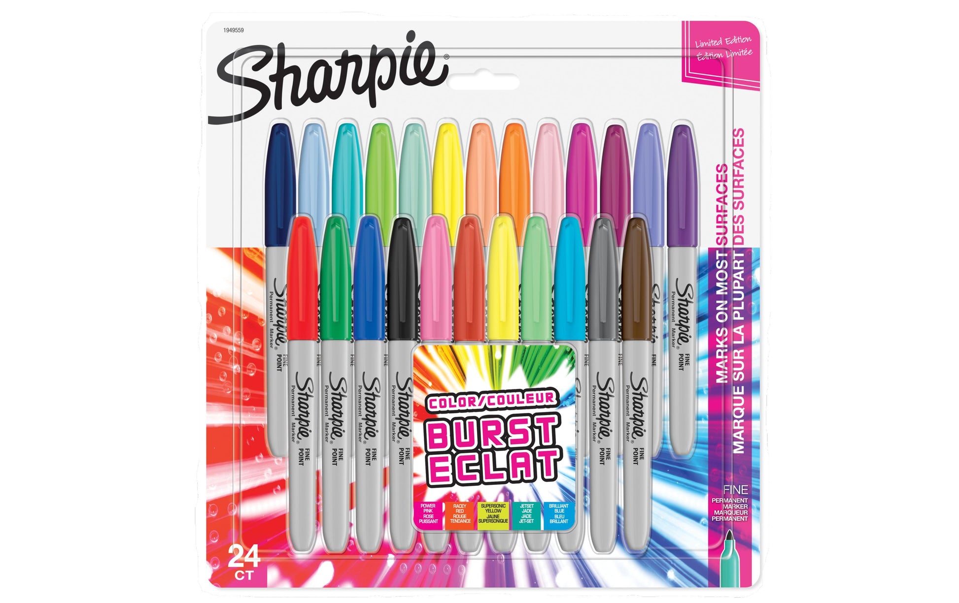 Sharpie Permanent Marker – mehrfarbig, 24er Pack
