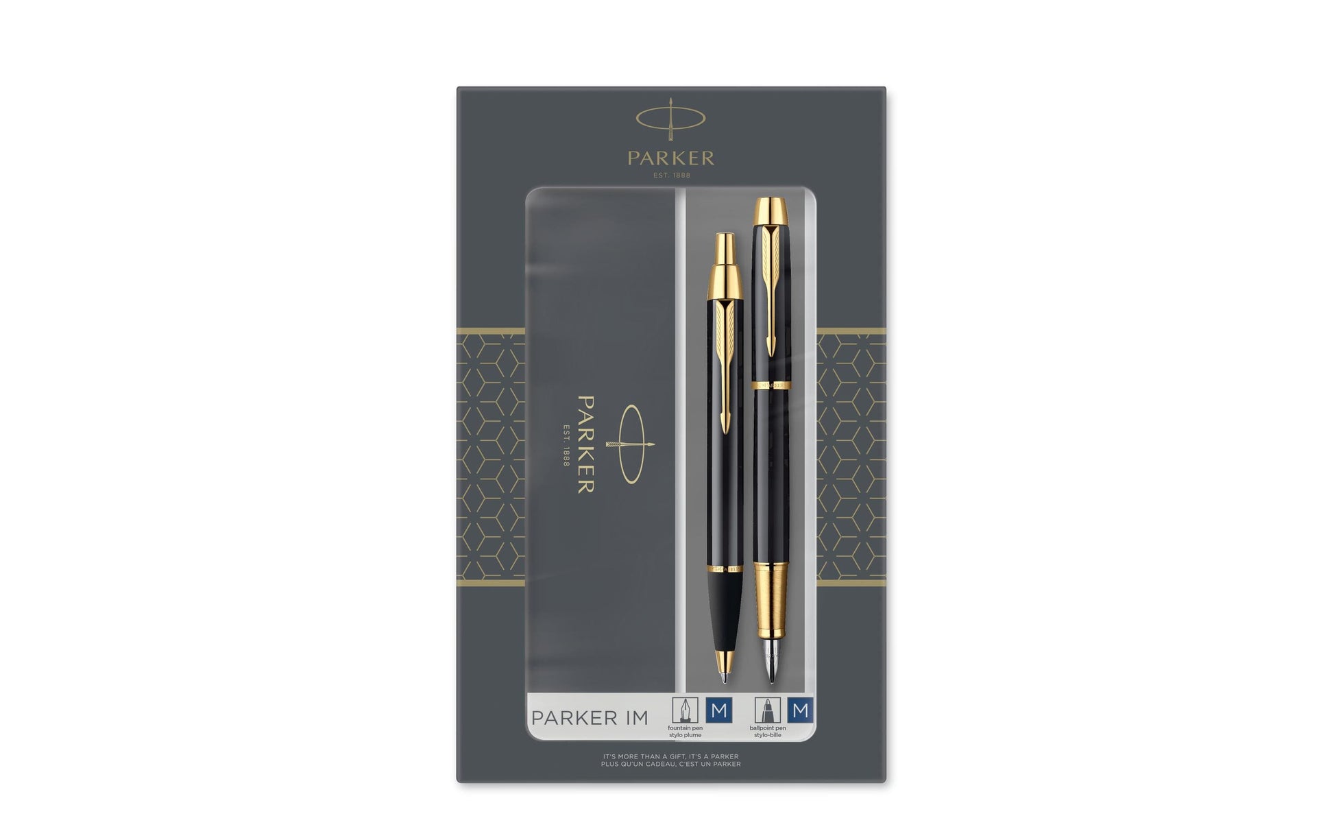 Parker IM Schreibset – Füllfederhalter & Kugelschreiber – Schwarz – Black G.T.
