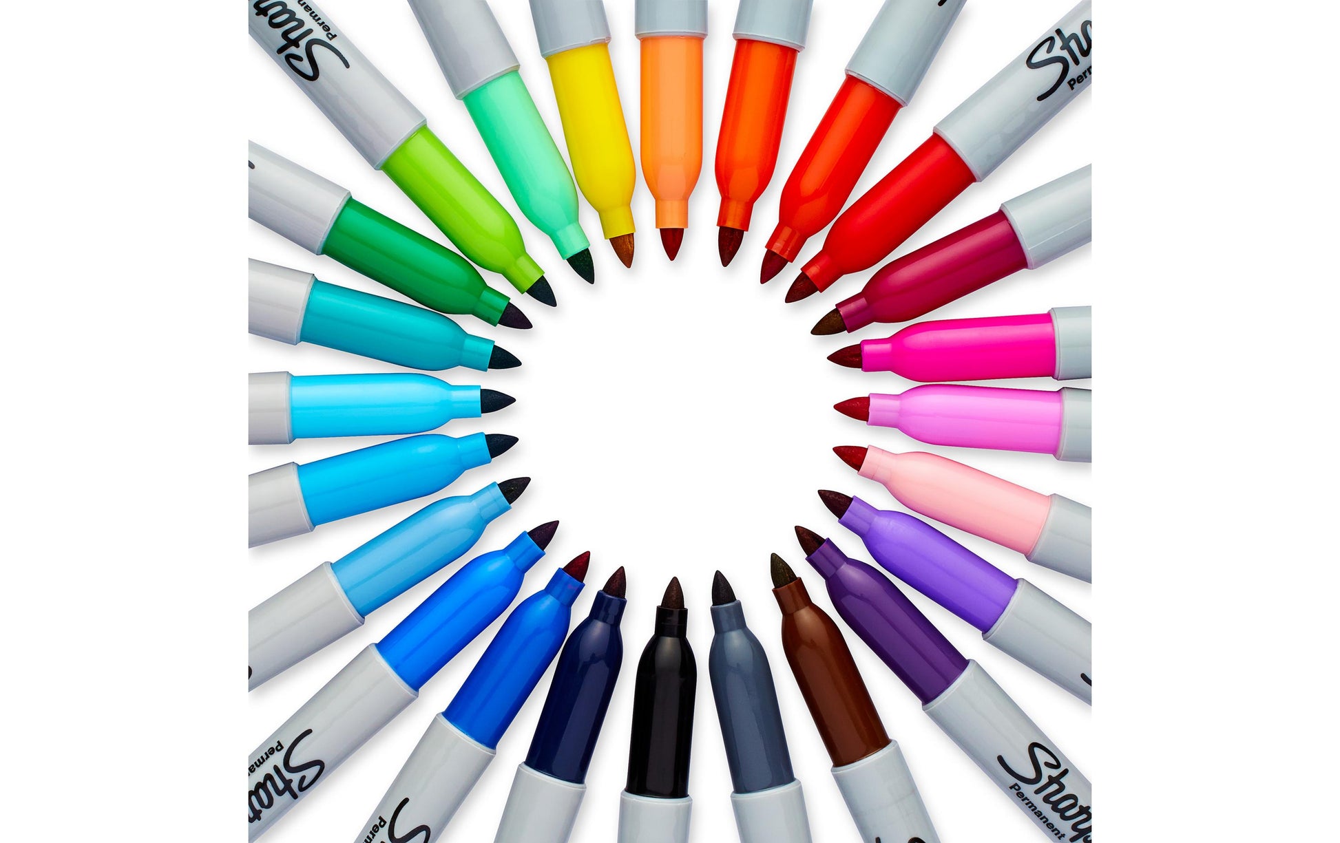 Sharpie Electro Pop Permanentmarker – Rundspitze 1 mm – Mehrfarbig – 24er-Pack