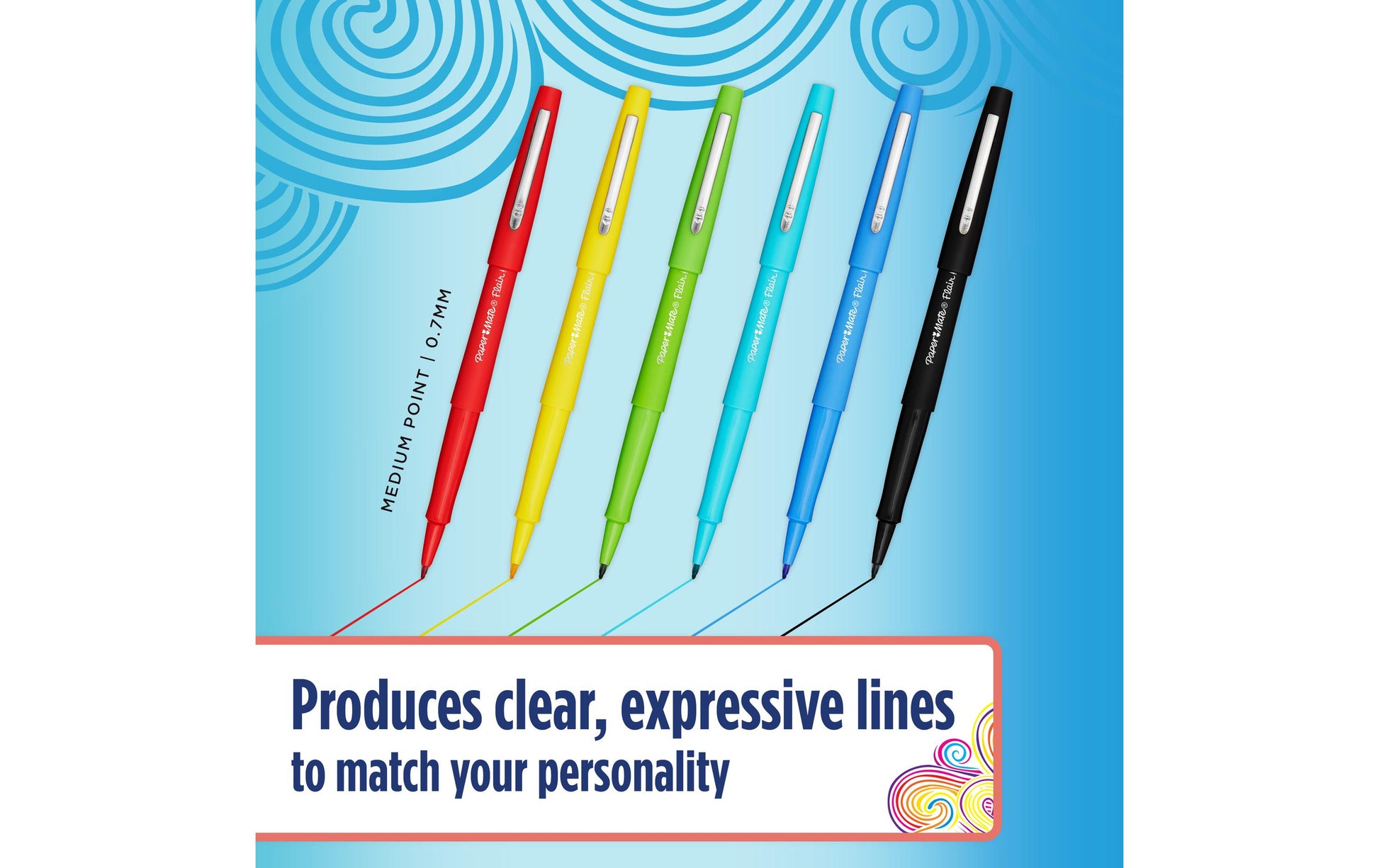 Papermate Filzstifte, Strichbreite 0,7 mm, 12 Farben