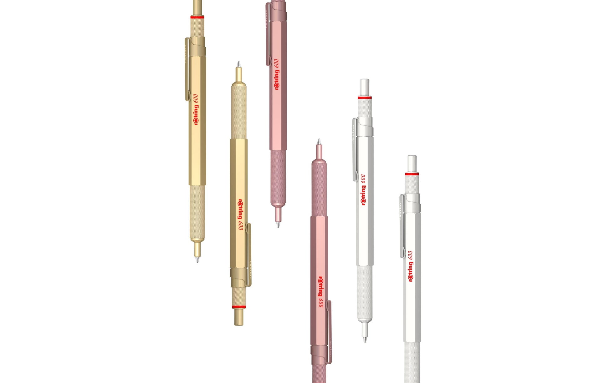 Rotring 600 Metallic Gold Kugelschreiber – Schwarz, Mittel, Ergonomisch, Nachfüllbar