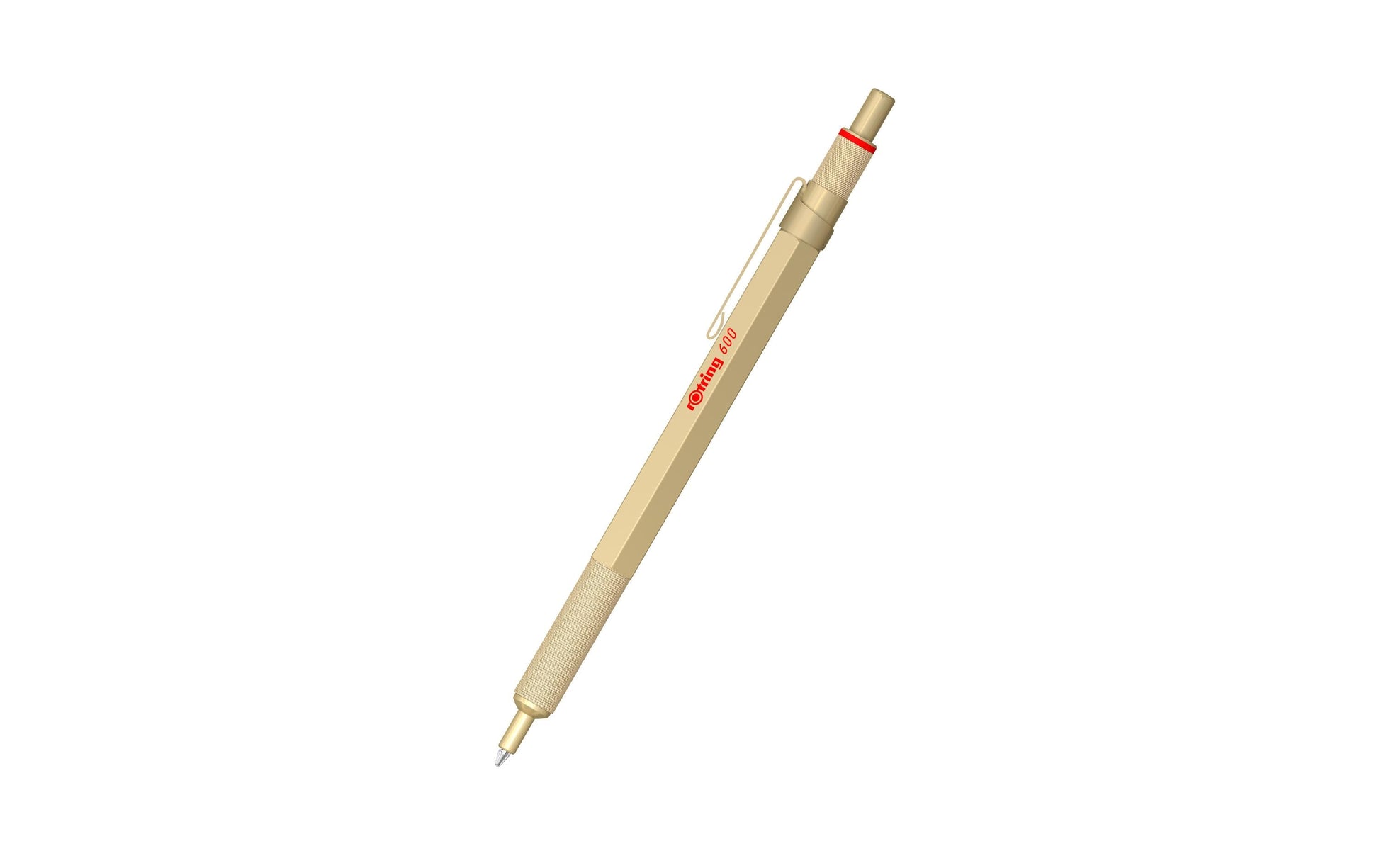 Rotring 600 Metallic Gold Kugelschreiber – Schwarz, Mittel, Ergonomisch, Nachfüllbar