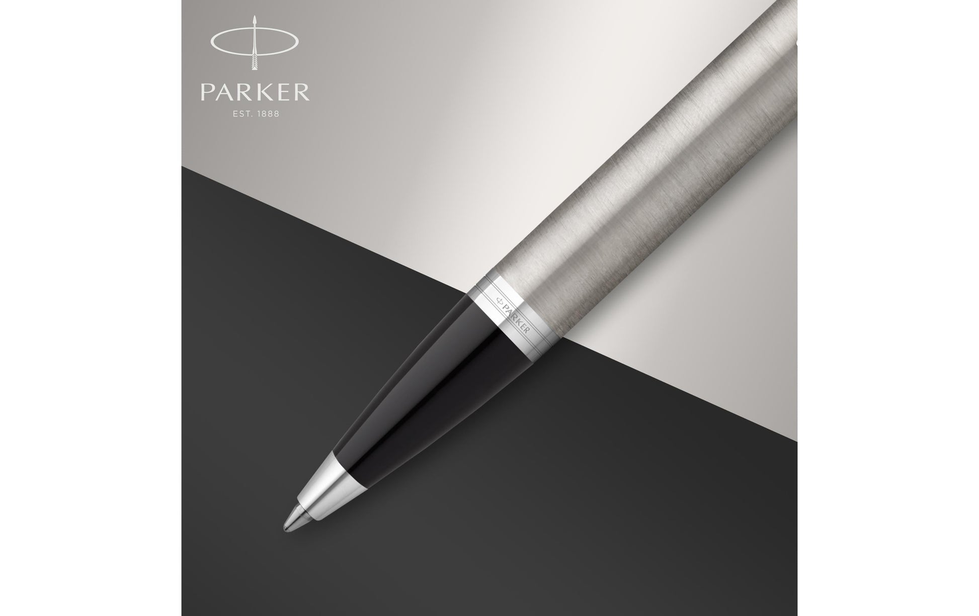 Parker IM Brushed Metal Schreibset – Kugelschreiber M & Füllfederhalter M – Blau – Geschenkbox – 2-teilig